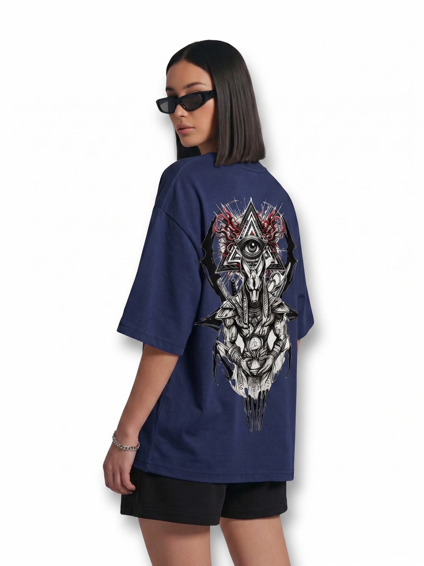 "THE THIRD EYE" Oversized T-shirt- Blue