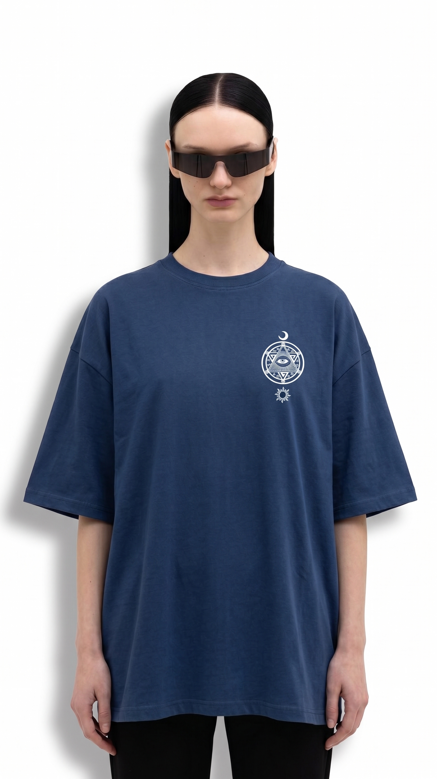 "THE THIRD EYE" Oversized T-shirt- Blue