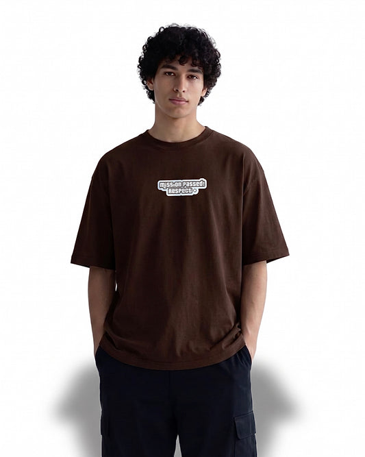 "SAN ANDREAS" Oversized T-Shirt- Brown